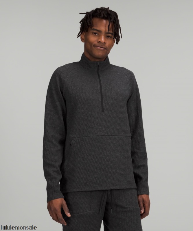 Lululemon Deutschland DELULU642 | At Ease Half Zip Meliert Schwarz